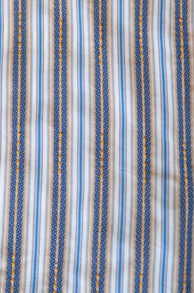 Robert Graham Gold Silk Embroidered Stripe Shirt