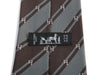 Hermes Brown H Stripe Tie