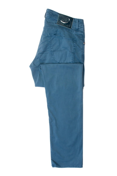 Jacob Cohen Hand Tailored Blue Five Pocket 622 Pants