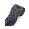 Dion Navy Blue Geometric Italian Silk Tie for Luxmrkt.com Menswear Consignment Edmonton