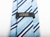 Gianfranco Ferre Light Blue Striped Cotton Blend Tie for Luxmrkt.com Menswear Consignment Edmonton