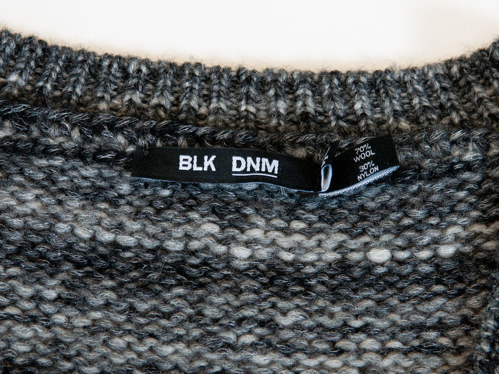 Blk Dnm Grey Mix V-Neck Sweater for Luxmrkt.com Menswear Consignment Edmonton