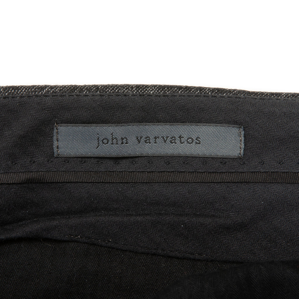 John Varvatos Grey Mix Wool Trousers