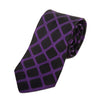 Ted Baker Purple on Black Check Silk Tie for Luxmrkt.com Menswear Consignment Edmonton
