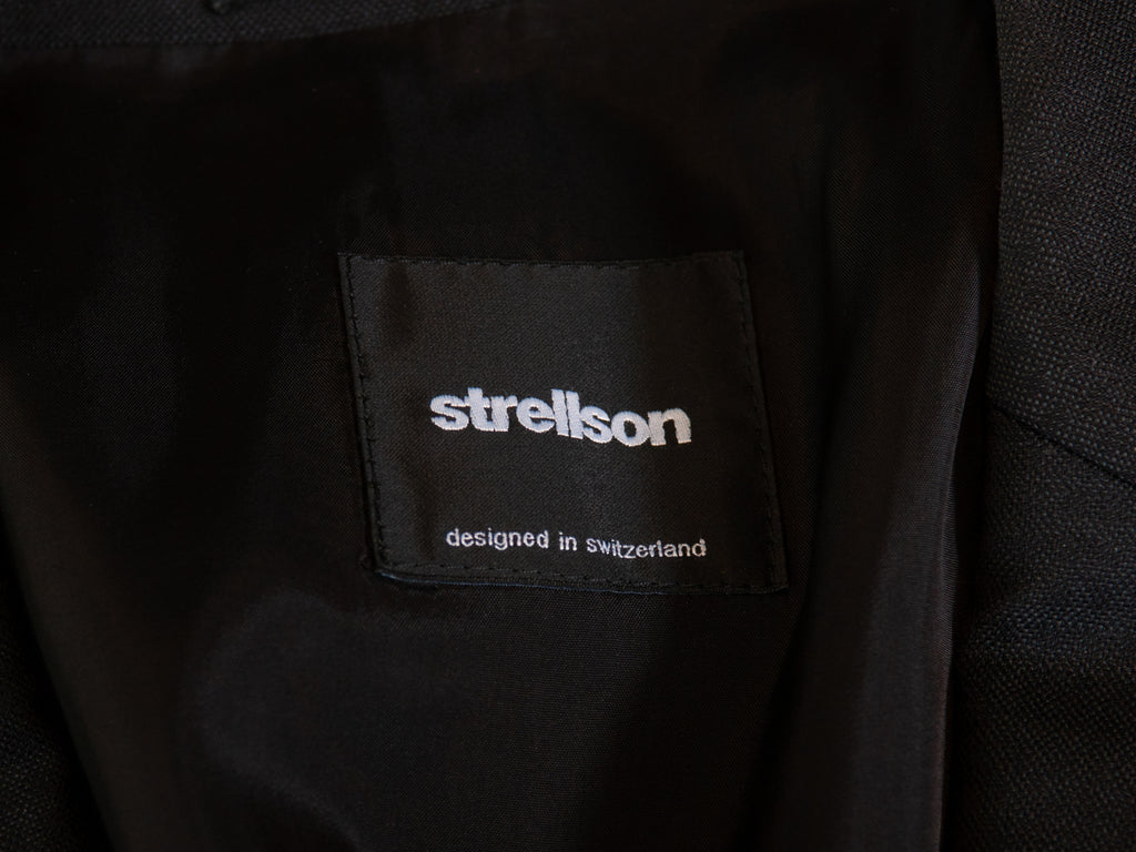 Strellson Black Tonal Check Sir Evans Suit for Luxmrkt.com Menswear Consignment Edmonton