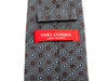 Tino Cosma Gray Geometric Brushed Silk Blend Tie