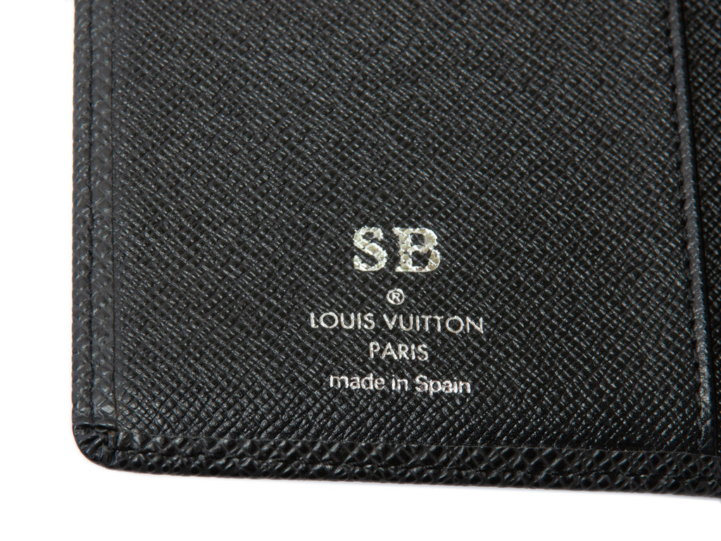 Louis Vuitton NIB Black Taiga Leather Agenda Cover