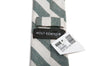 Holt Renfrew NWT Grey Striped Silk Skinny Tie for Luxmrkt.com Menswear Consignment Edmonton