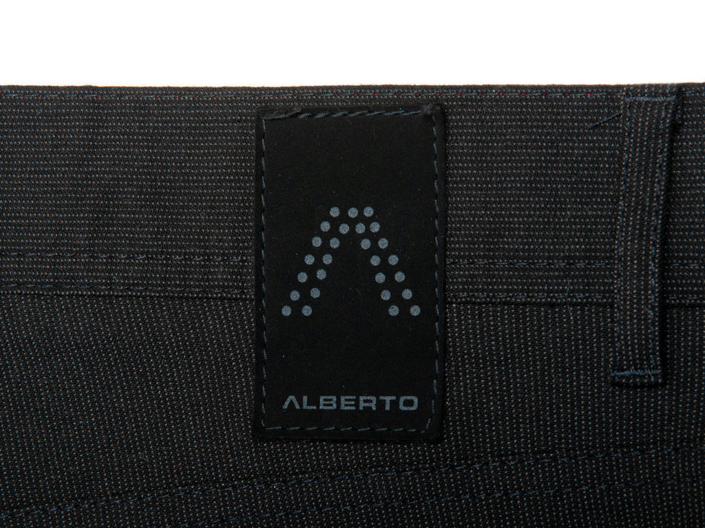 Alberto Black Stone Modern Fit Ceramica Fine Stripe Pants for Luxmrkt.com Menswear Consignment Edmonton