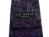 Ted Baker Purple on Black Foral Silk Tie for Luxmrkt.com Menswear Consignment Edmonton
