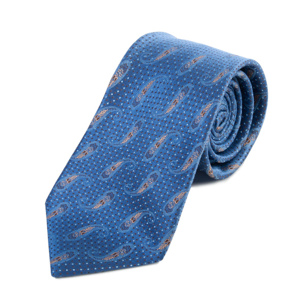 Ermenegildo Zegna Blue Paisley Tie for Luxmrkt.com Menswear Consignment Edmonton