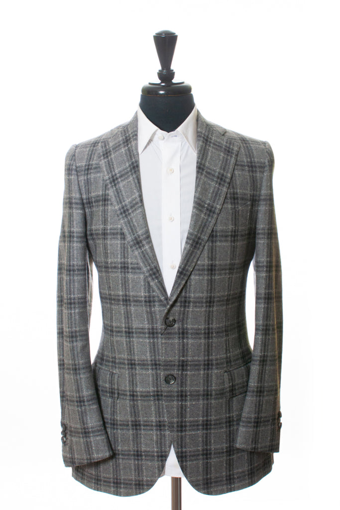 SuitSupply Gray Check Lazio Slim Fit Suit