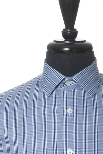 Patrick Assaraf Blue Check Shirt