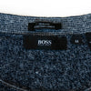 Hugo Boss Navy Blue Mix Slim Fit Cotton Linen Sweater