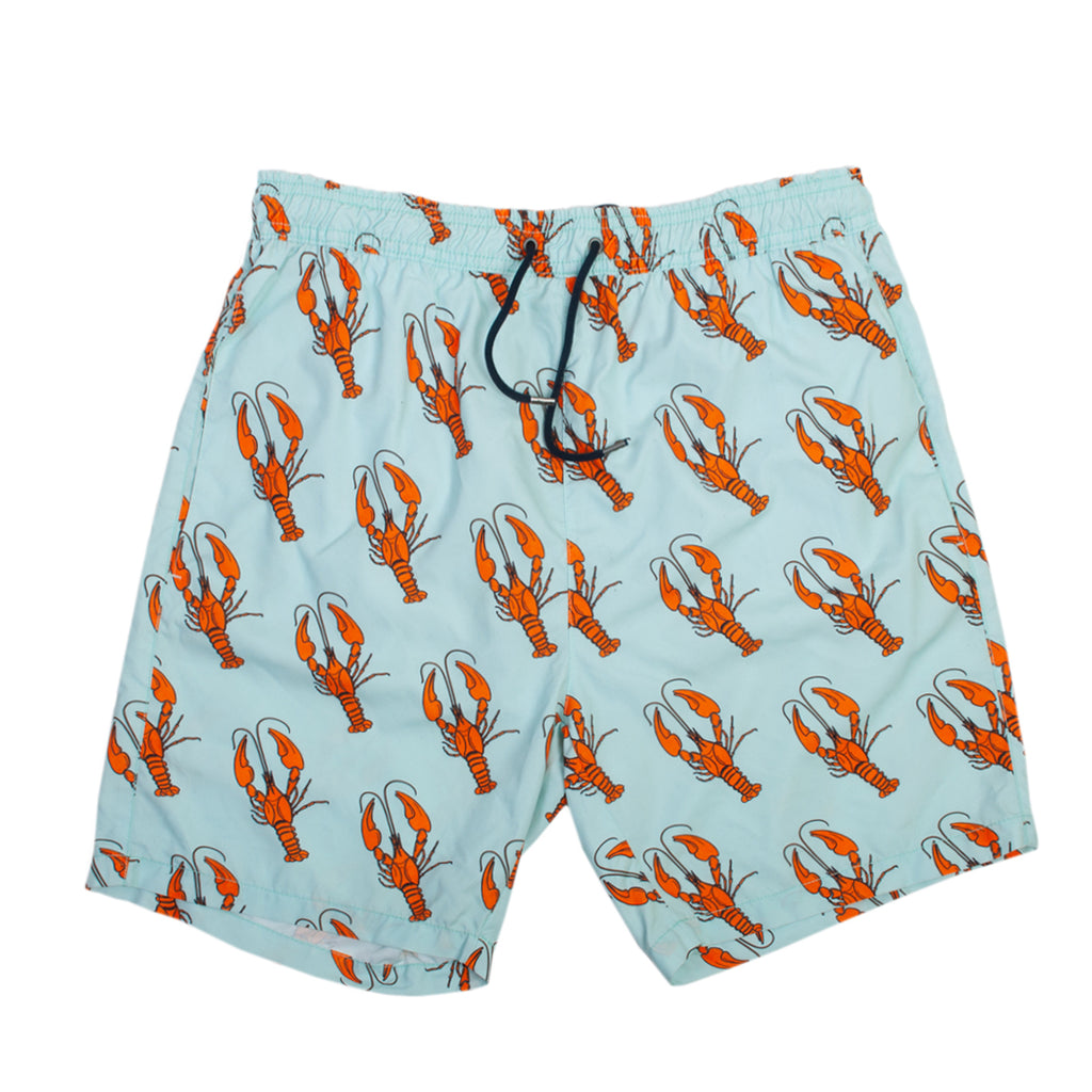 Benson NWT Blue Lobster Print Swim Shorts