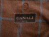 Canali Brown Windowpane Check Cashmere Silk Blazer