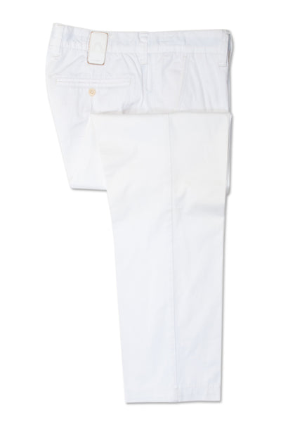 Alberto Cream White Lou Regular Slim Fit Cooler Ceramica Pants
