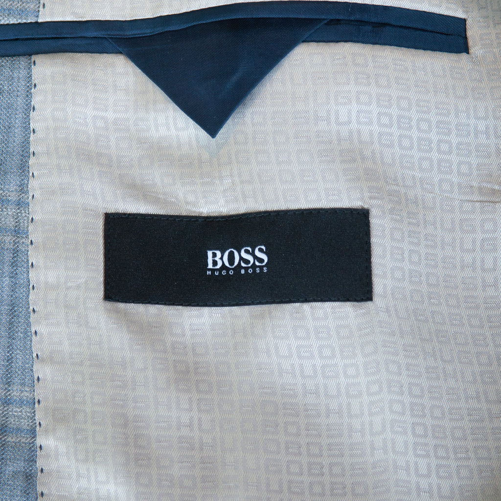 Hugo Boss Gray Check Pasini1 Blazer at Luxmrkt.com menswear consignment Edmonton.