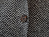 Brunello Cucinelli Grey Herringbone Silk Cashmere Blazer