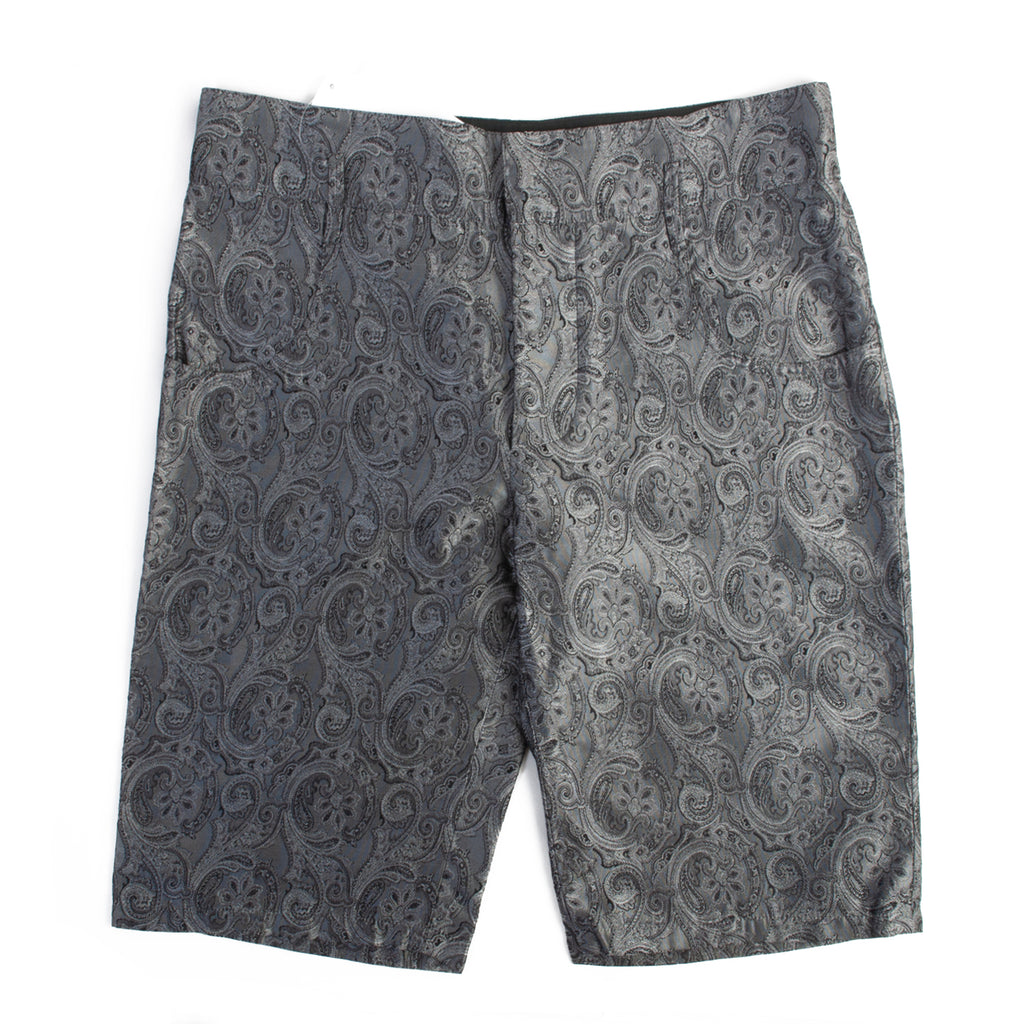 Balenciaga Grey Damask Silk Shorts