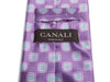 Canali Purple Geometric Print Silk Tie