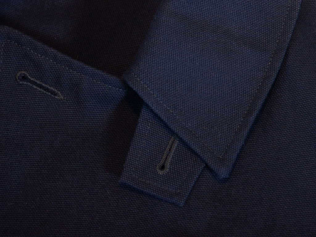 Sandro Paris Navy Blue Cotton Pea Coat