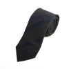 Hugo Boss Midnight Blue on Charcoal Striped Skinny Tie
