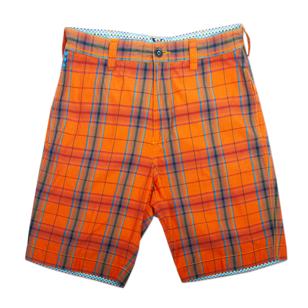 Robert Graham Orange Check Cotton Shorts
