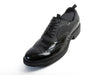 Intensi Black Leather Wingtip Shoes