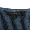 John Varvatos Lake Blue Cotton Wool Henley Sweater at Luxmrkt.com menswear consignment Edmonton.