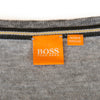 Hugo Boss Marled Grey Cotton Blend Sweater at Luxmrkt.com menswear consignment Edmonton.