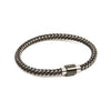Ted Baker London Black and Silver Braided Synthetic & Steel Bracelet