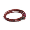 Ted Baker London 2 Strand DBL Wrap Red Leather Bracelet