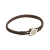 Ted Baker London Brown Leather Bracelet with Carbon Fibre insert