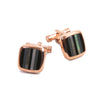 Ted Baker Polish Square Rose Gold/Striped Cufflinks
