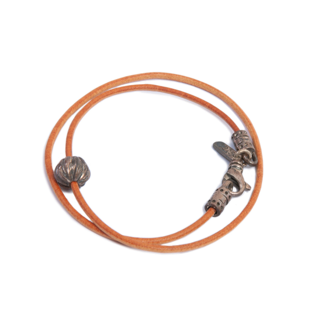 King Baby Light Brown Leather Cord Bracelet