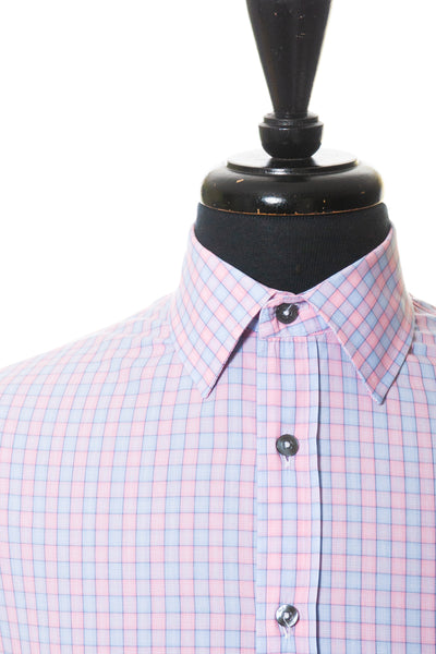 Paul Smith Pink and Blue Check Classic Fit Shirt