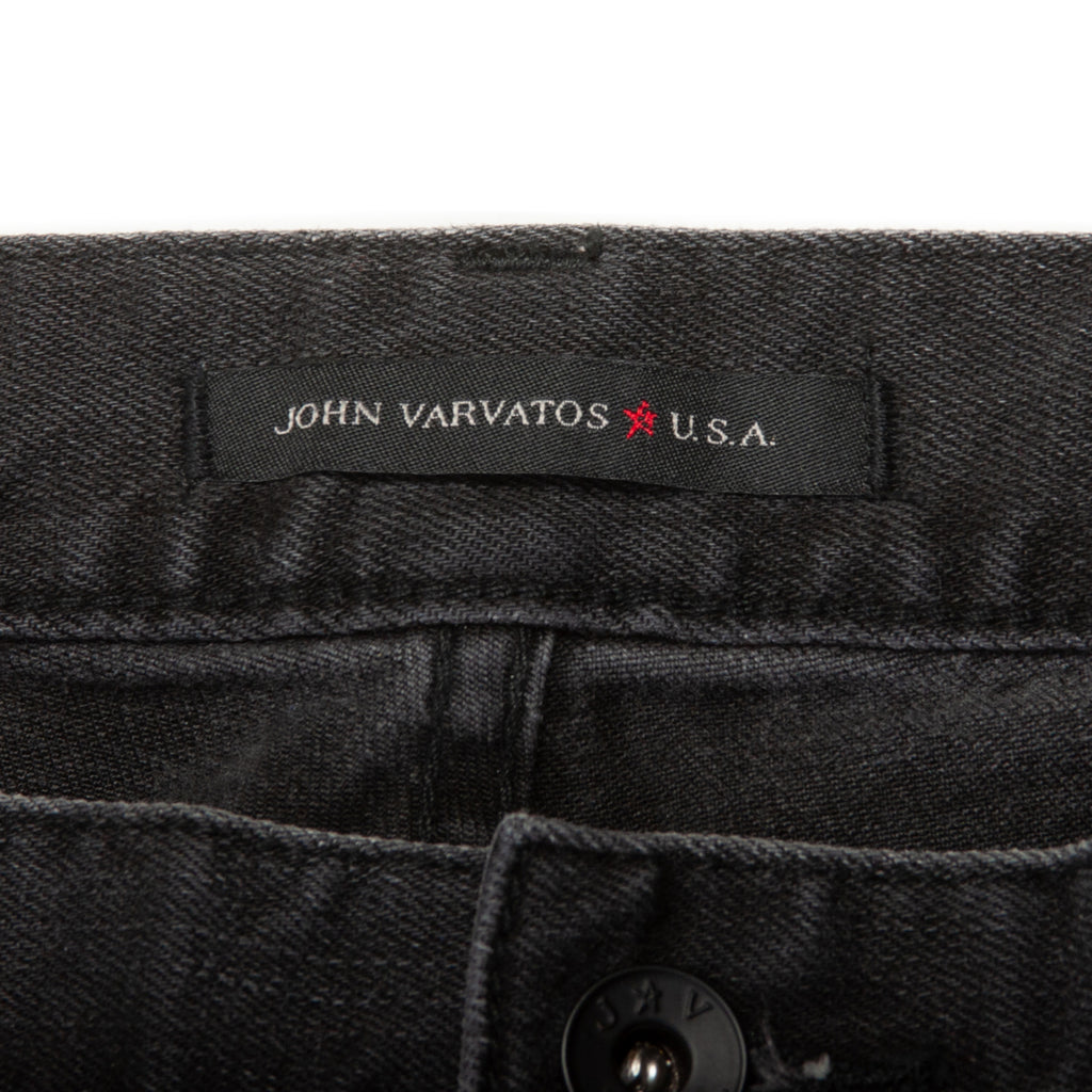 John Varvatos Washed Black Bowery Slim Straight Jeans