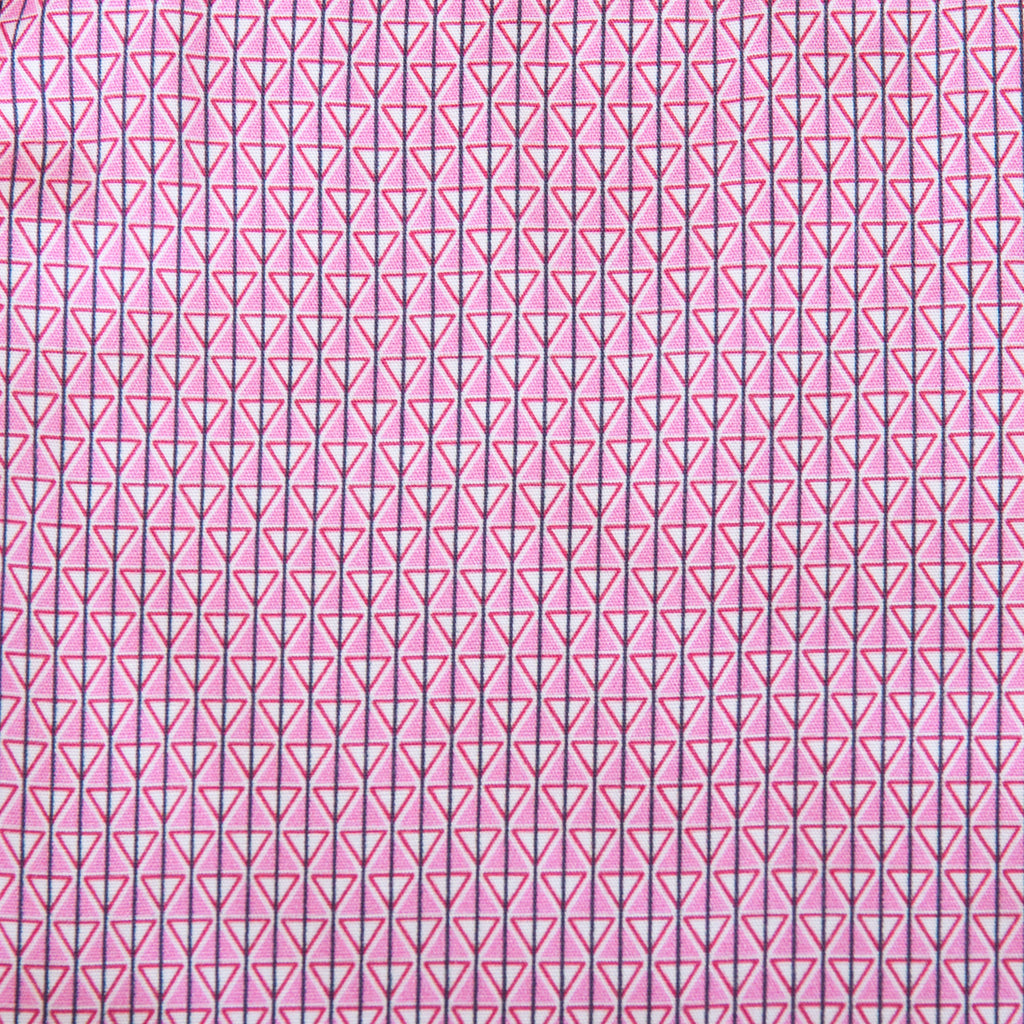 Hugo Boss Pink Geometric Balala Modern Fit Short Sleeve Shirt