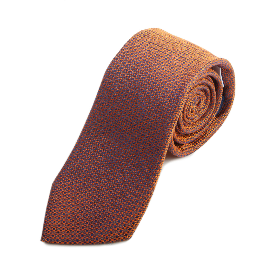 Eton NWT Rust Orange Patterned Silk Tie