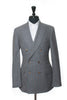 Brunello Cucinelli Grey Striped Double Breasted Suit at Luxmrkt.com menswear consignment Edmonton.