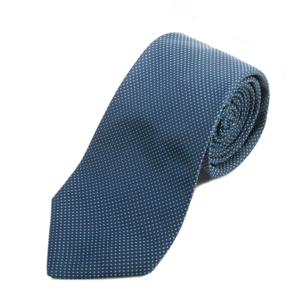 Hugo Boss Navy Blue Micro Dot Print Silk Tie