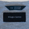 Wings + Horns Gray Henley Shirt