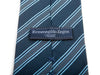 Ermenegildo Zegna Couture Blue Striped Silk Tie