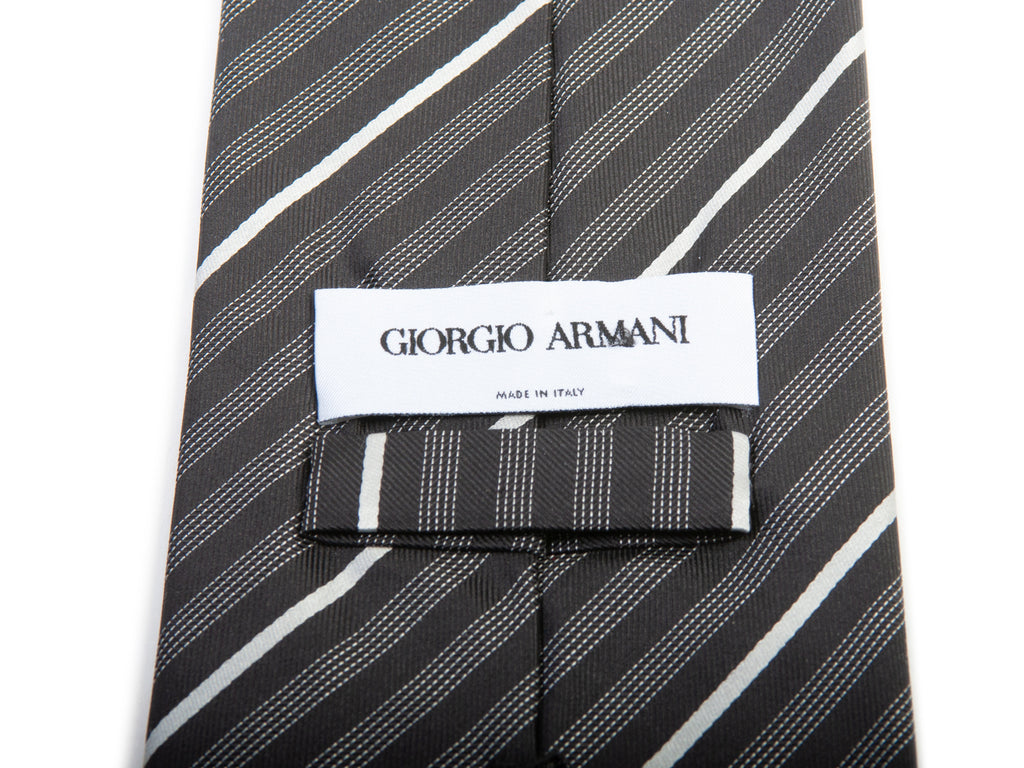 Giorgio Armani Black Striped Tie