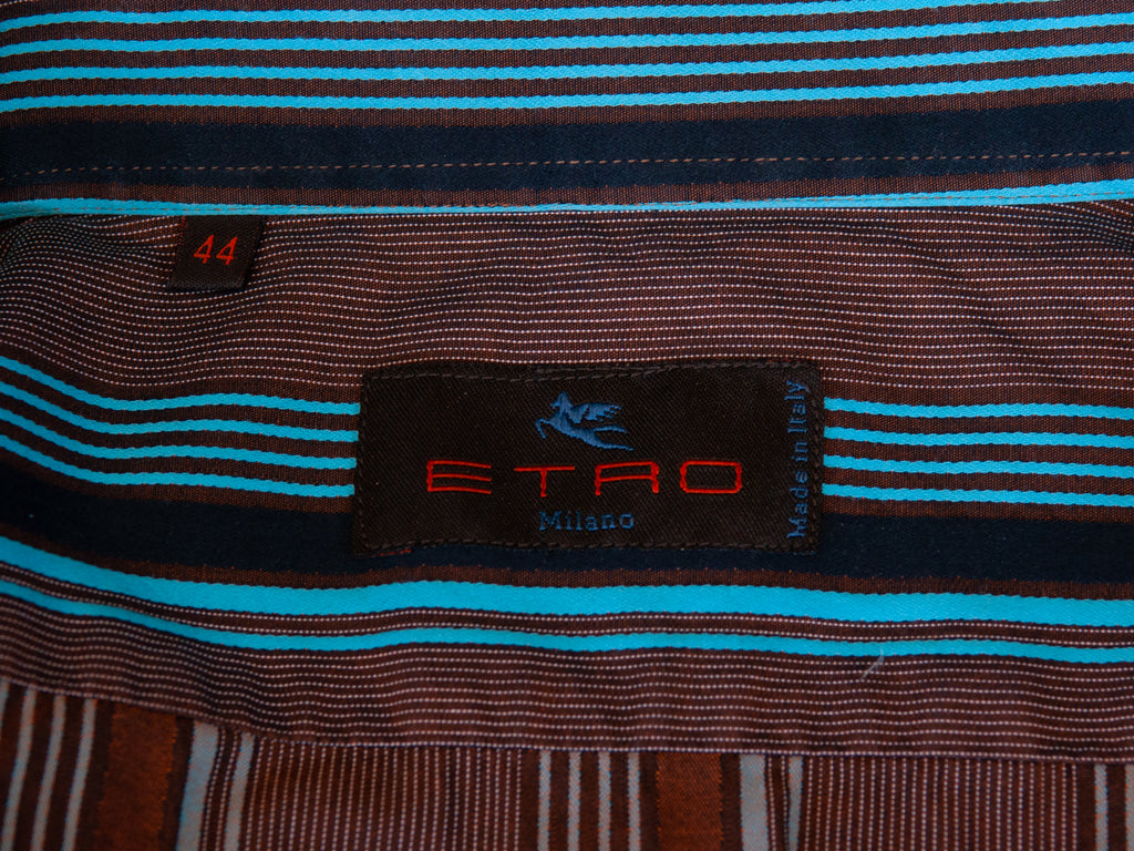 Etro NWOT Multi Stripe Cotton Shirt