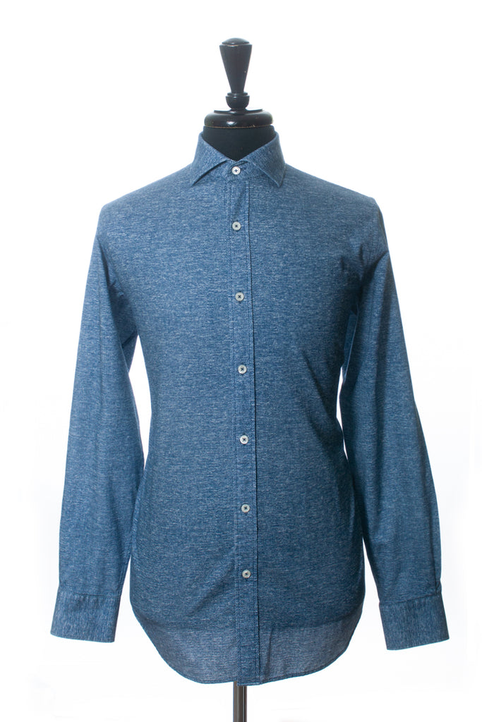 Bugatchi Blue Print Classic Fit Shirt