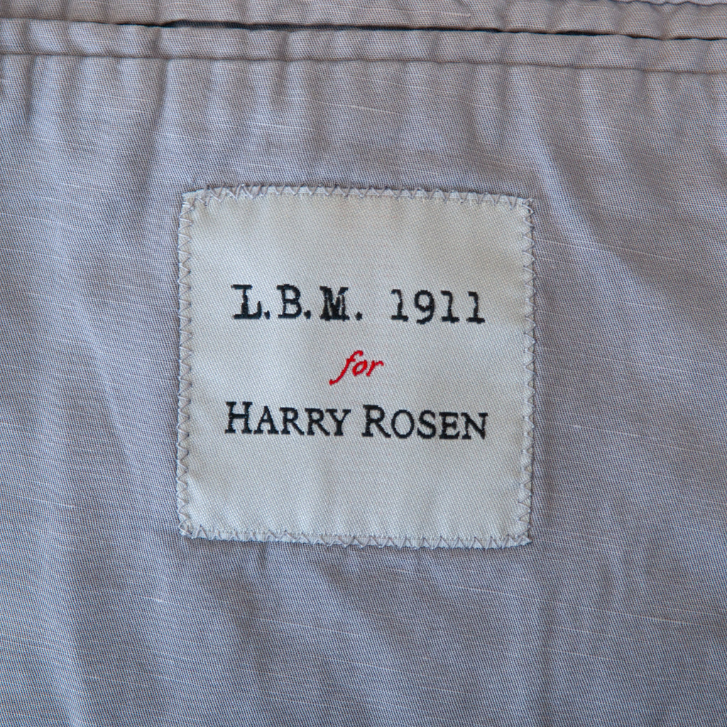 L.B.M. 1911 Cement Gray Cotton Linen Slim Fit Blazer