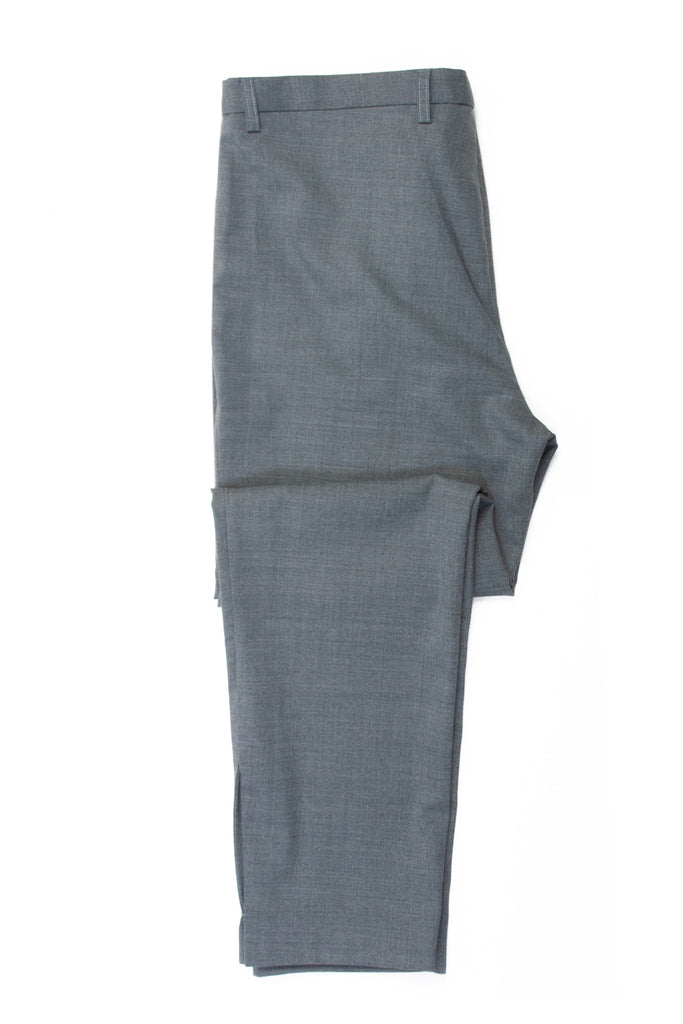 Matthew Miller Grey Untitled Mixed Media Cropped Trousers