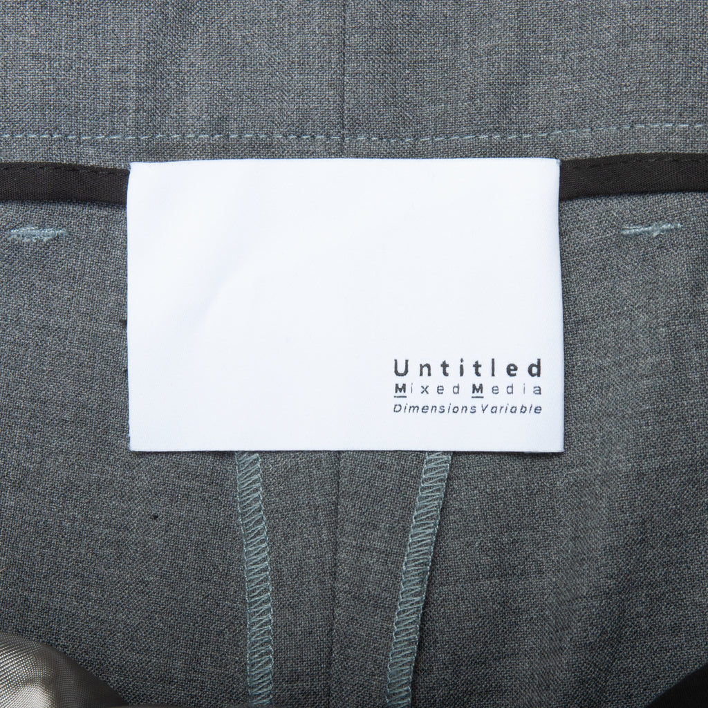Matthew Miller Grey Untitled Mixed Media Cropped Trousers